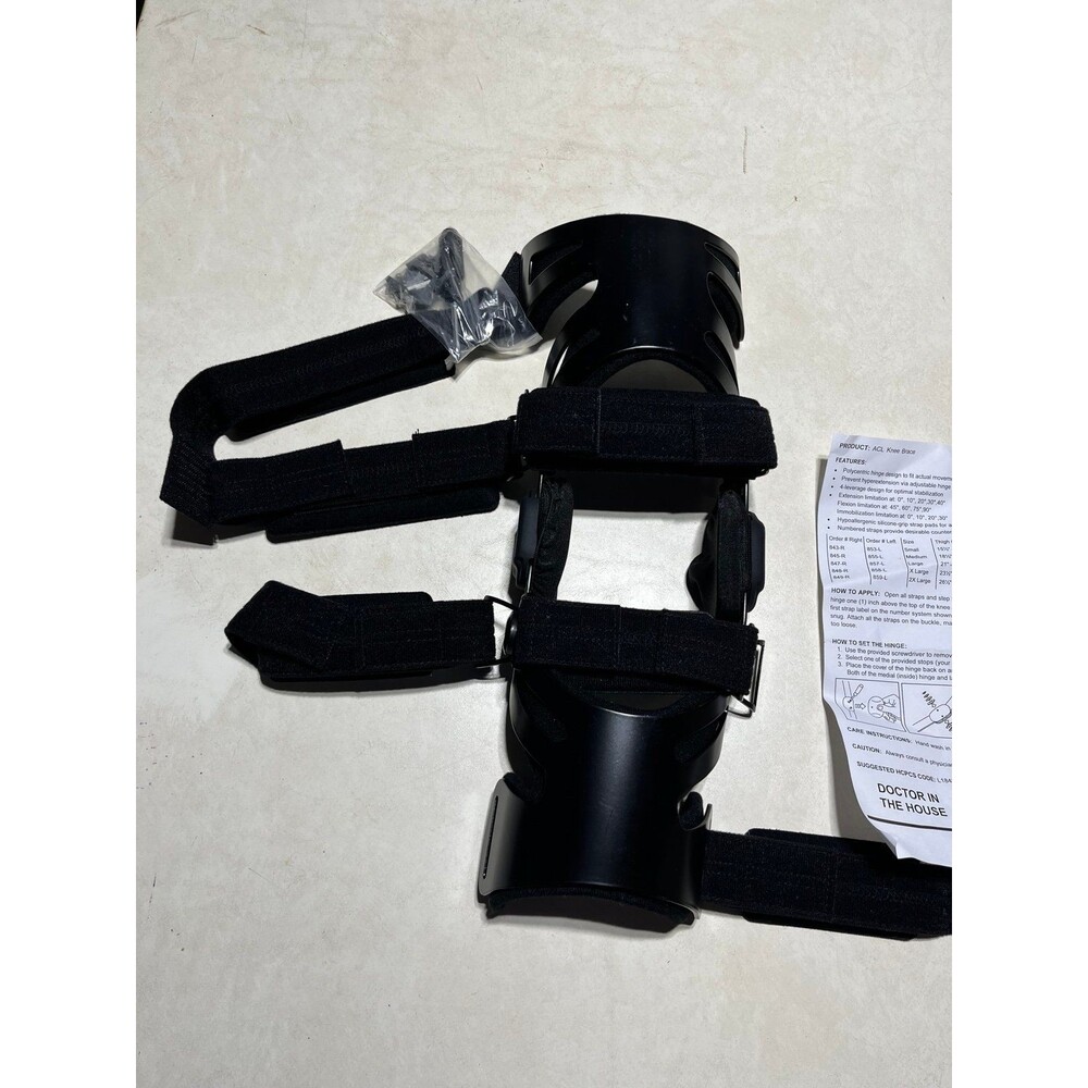Advanced Orthopaedics 853-L ACL Left Knee Brace Small Hinged Stabilizer